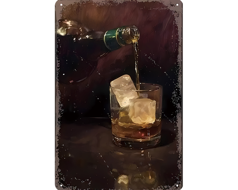 Metalen wandbord | Whiskey |