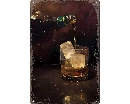 Metalen wandbord | Whiskey |