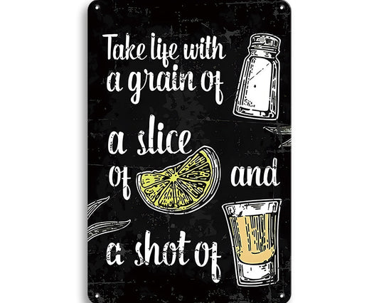 Metalen wandbord | Tequila shots |