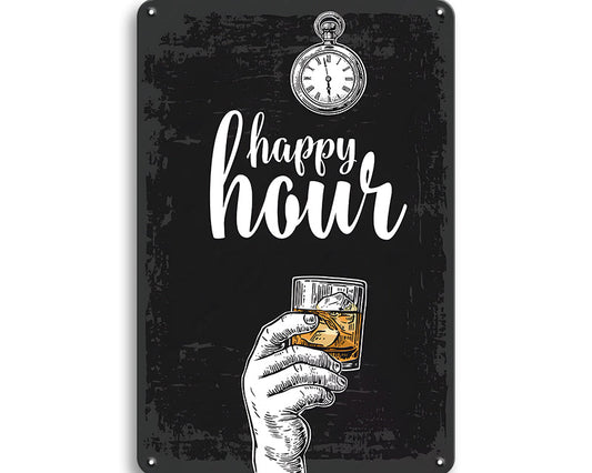 Metalen wandbord | Happy hour #2 |