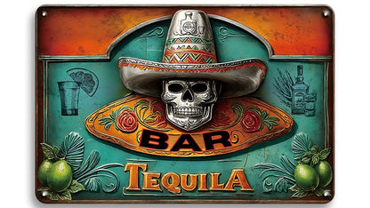 Metalen wandbord | Tequila bar |