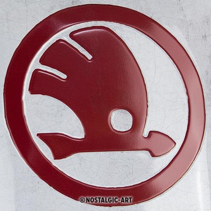 Metalen wandbord | Skoda service | 30x20cm |