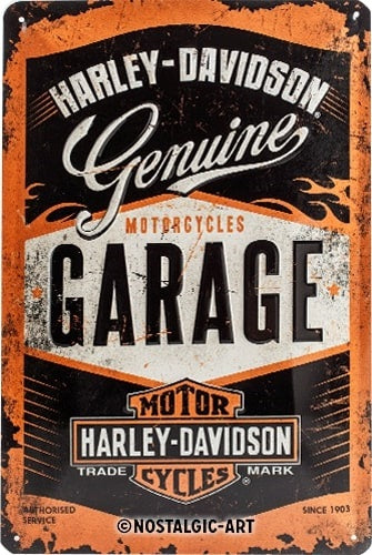 Metalen wandbord | Harley-Davidson garage | 30x20cm |