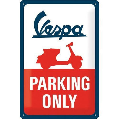 Metalen wandbord | Vespa parking only | 30x20cm |