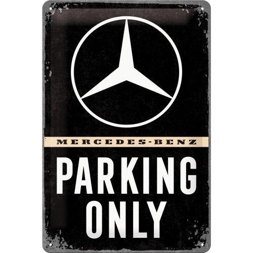 Metalen wandbord | Mercedes parking only | 30x20cm |