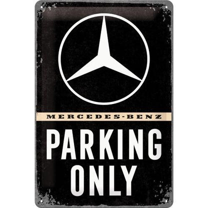 Metalen wandbord | Mercedes parking only | 30x20cm |
