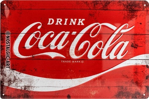 Metalen wandbord | Coca Cola Wave | 20x30cm |