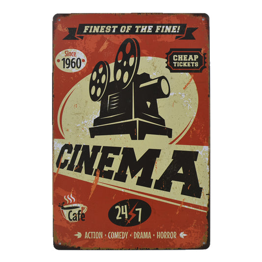 Metalen wandbord | Cinema |