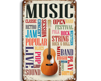 Metalen wandbord | Music |