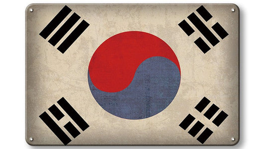 Metalen wandbord | Vlag | Zuid-Korea |