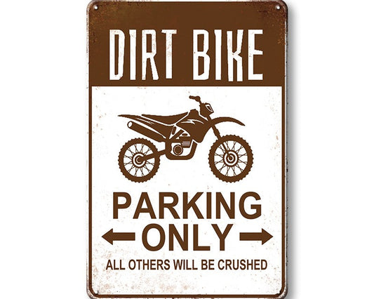 Metalen wandbord | Dirt bike | Parking only |
