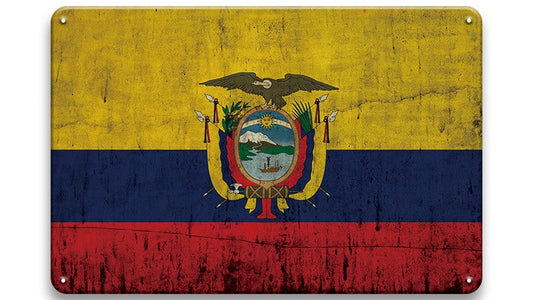 Metalen wandbord | Vlag | Ecuador |