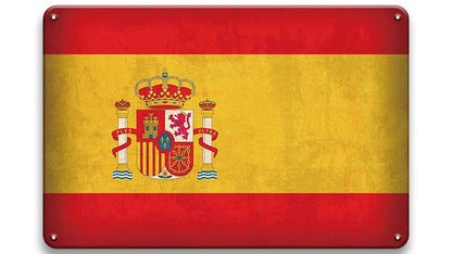 Metalen wandbord | Vlag | Spanje |