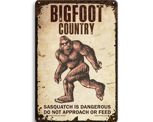 Metalen wandbord | Bigfoot country |