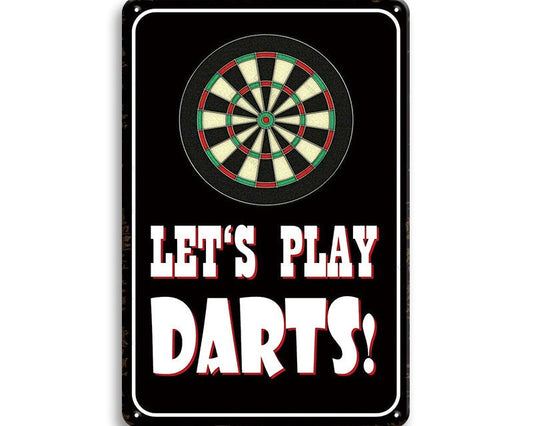 Metalen wandbord | Let's play darts! |
