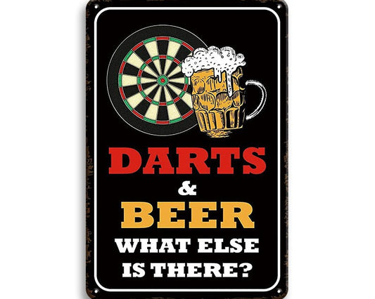 Metalen wandbord | Darts & beer | What else is there? |