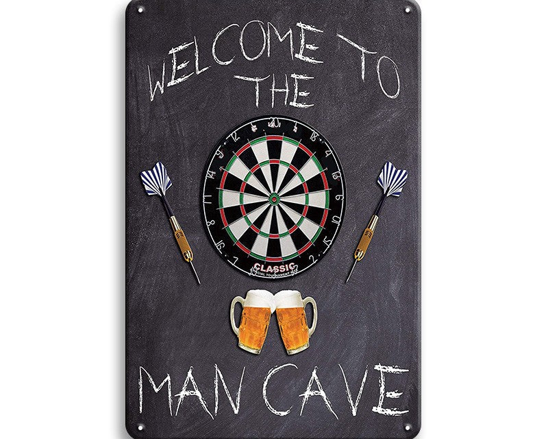 Metalen wandbord | Welcome to the man cave |