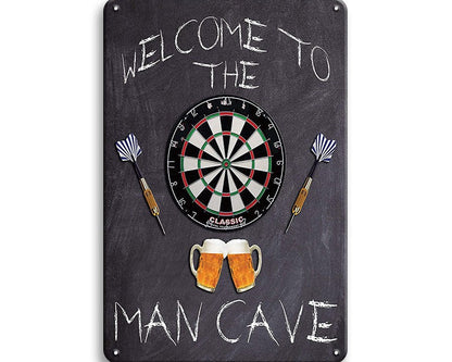 Metalen wandbord | Welcome to the man cave |