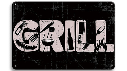 Metalen wandbord | Grill |