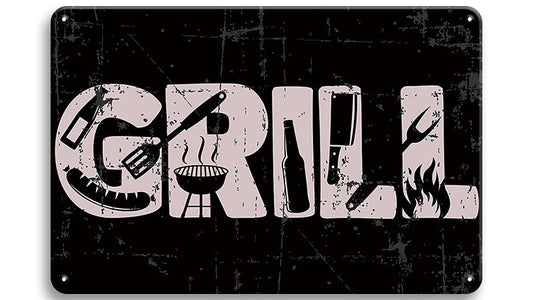 Metalen wandbord | Grill |