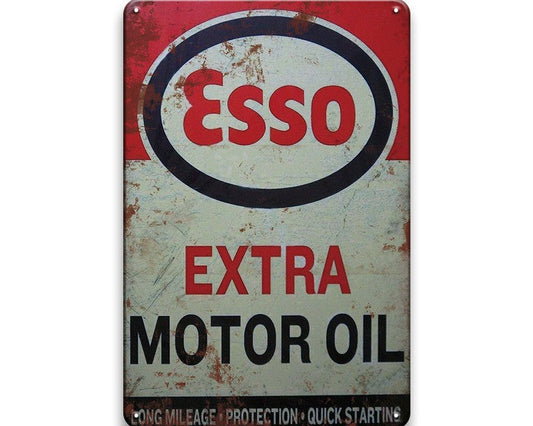 Metalen wandbord | Esso | Extra motor oil |
