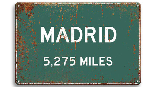 Metalen wandbord | Madrid | 5.275 miles |