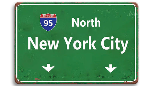 Metalen wandbord | New York City | North |