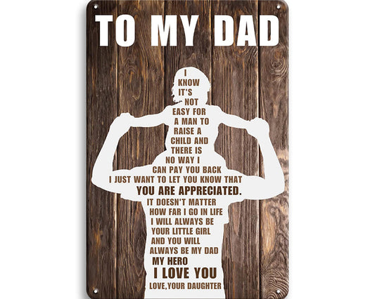 Metalen wandbord | To my dad |