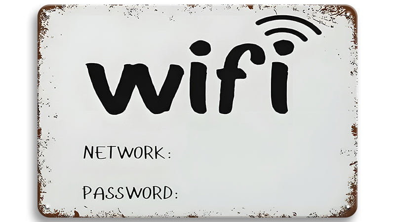 Metalen wandbord | Wifi |