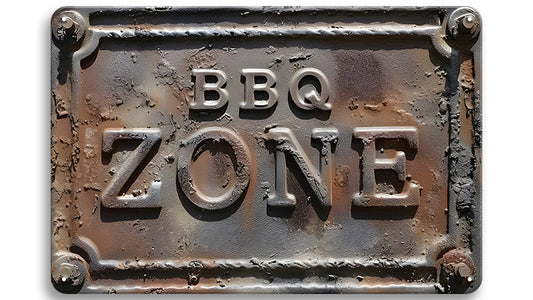 Metalen wandbord | BBQ zone |