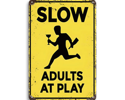 Metalen wandbord | Slow | Adults at play |