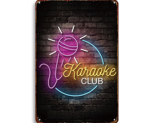 Metalen wandbord | Karaoke club #2 |