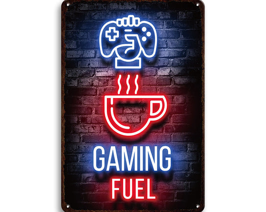 Metalen wandbord | Gaming fuel |