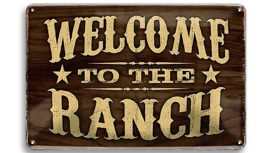 Metalen wandbord | Welcome to the ranch |