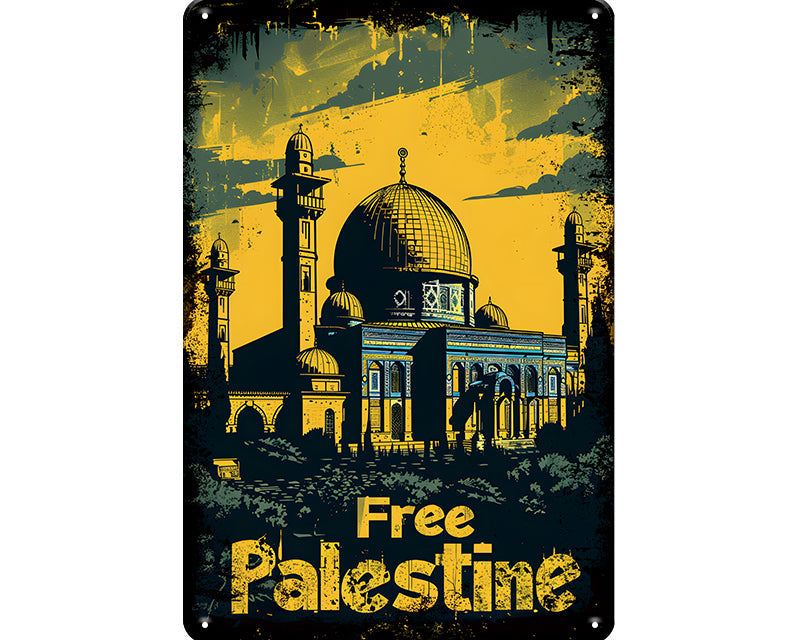 Metalen wandbord | Free Palestine |