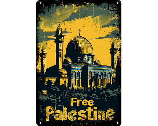 Metalen wandbord | Free Palestine |