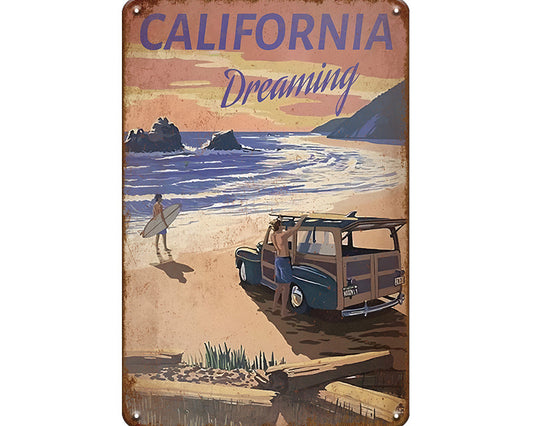 Metalen wandbord | California dreaming |