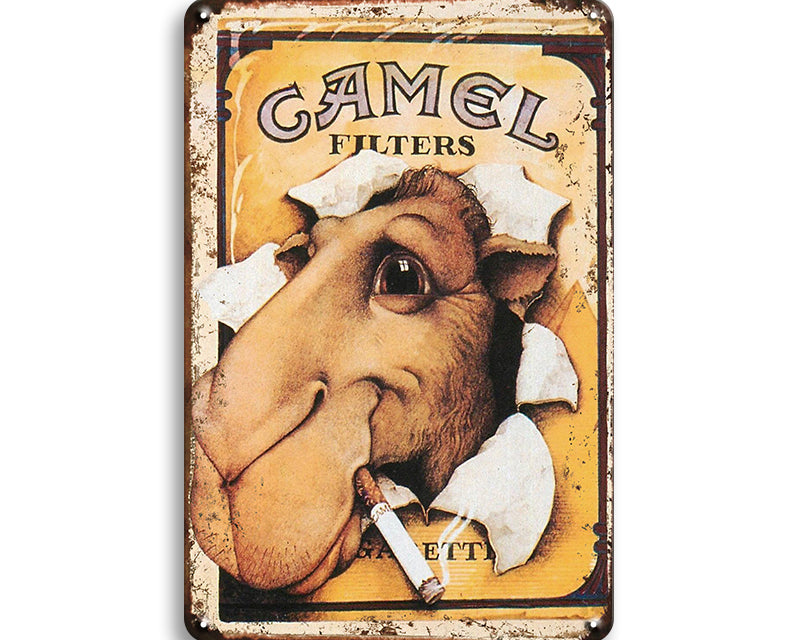 Metalen wandbord | Camel filters |