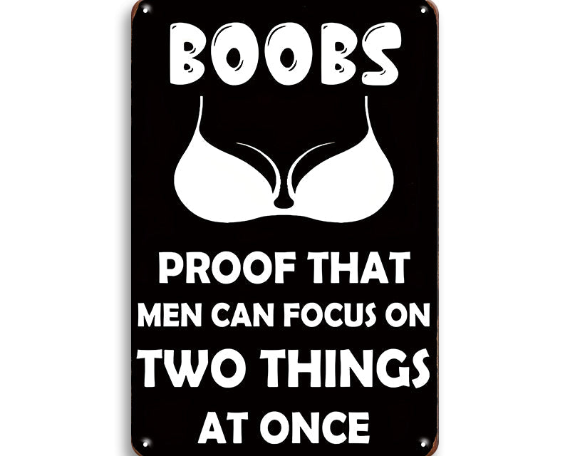 Metalen wandbord | Boobs |