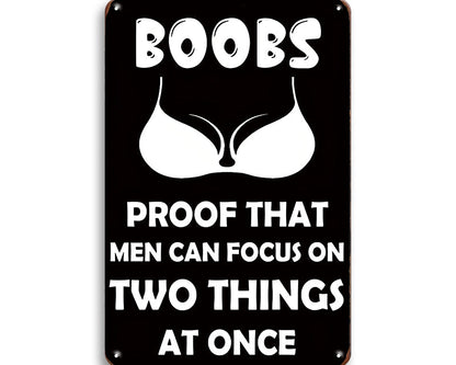 Metalen wandbord | Boobs |