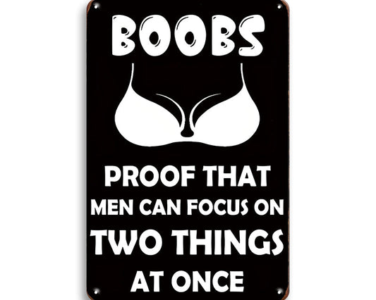 Metalen wandbord | Boobs |