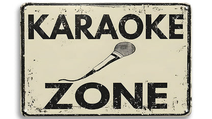 Metalen wandbord | Karaoke zone |