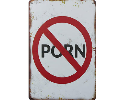 Metalen wandbord | No porn |