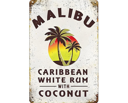 Metalen wandbord | Malibu | Caribbean white rum #2 |
