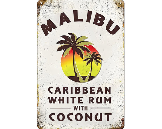 Metalen wandbord | Malibu | Caribbean white rum #2 |