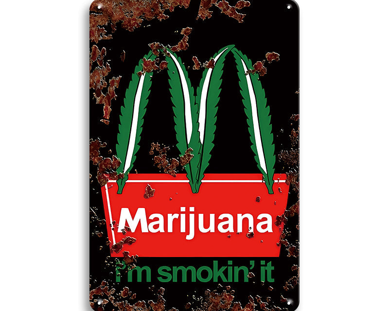 Metalen wandbord | Marijuana | I'm smokin' it |