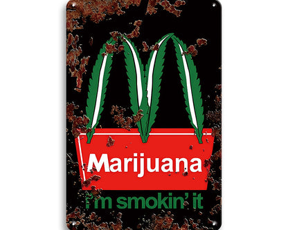 Metalen wandbord | Marijuana | I'm smokin' it |