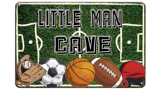 Metalen wandbord | Little man cave |
