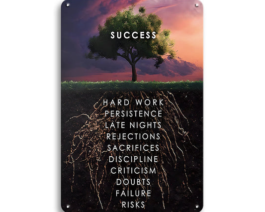 Metalen wandbord | Success #2 |