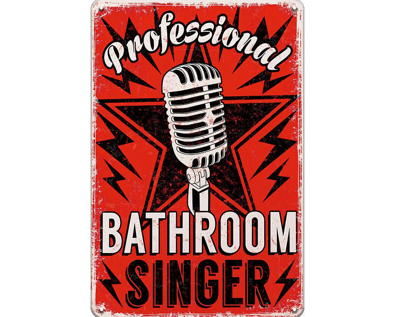 Metalen wandbord | Professional bathroom singer |